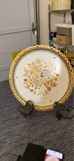 15” Hollywood Regency TOLE Music Tray