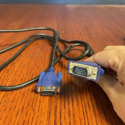 Blue VGA Blue Cable - Desktop Laptop Projector - 5 Available Price for each