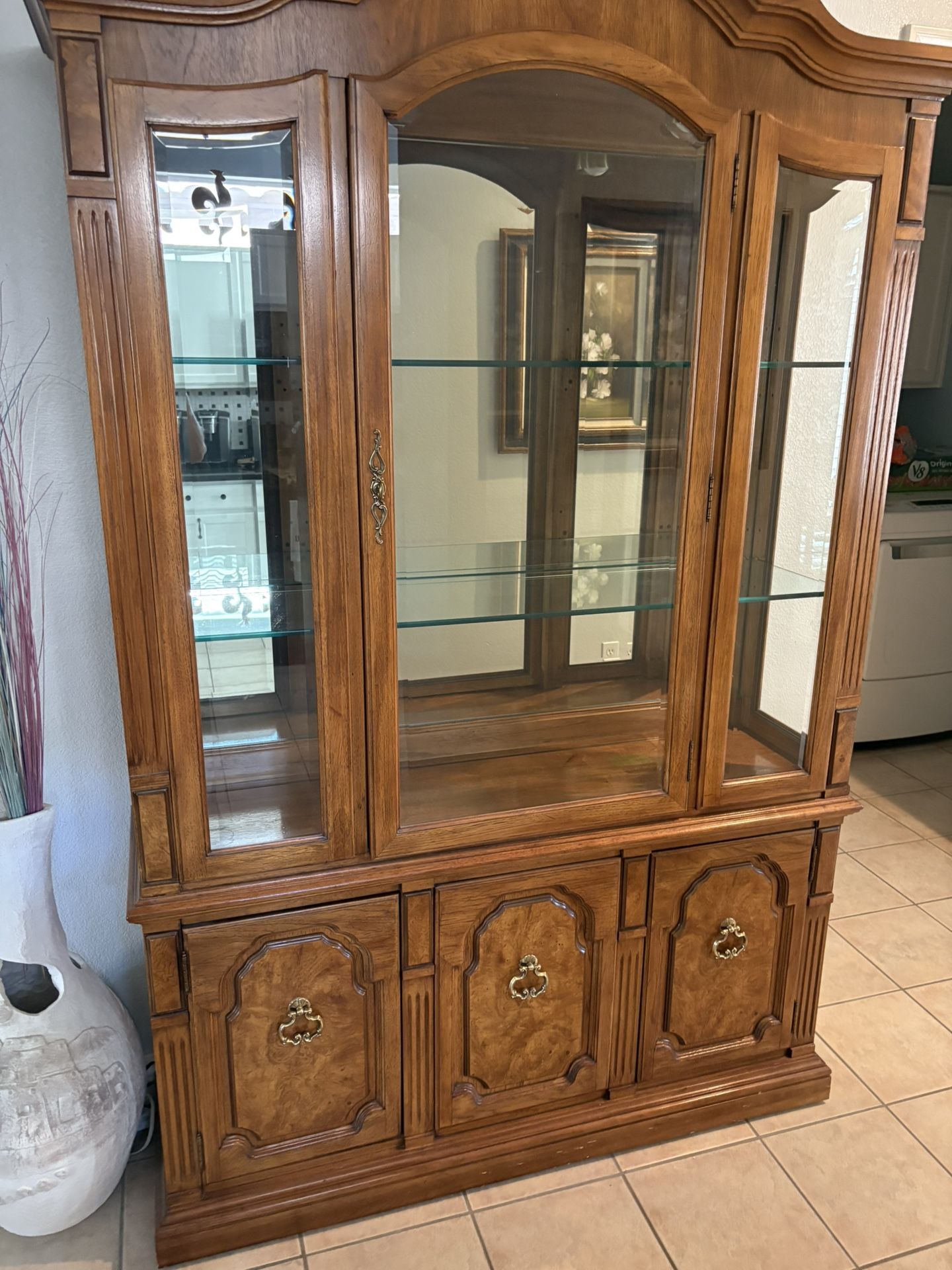 solid Oak china cabinet