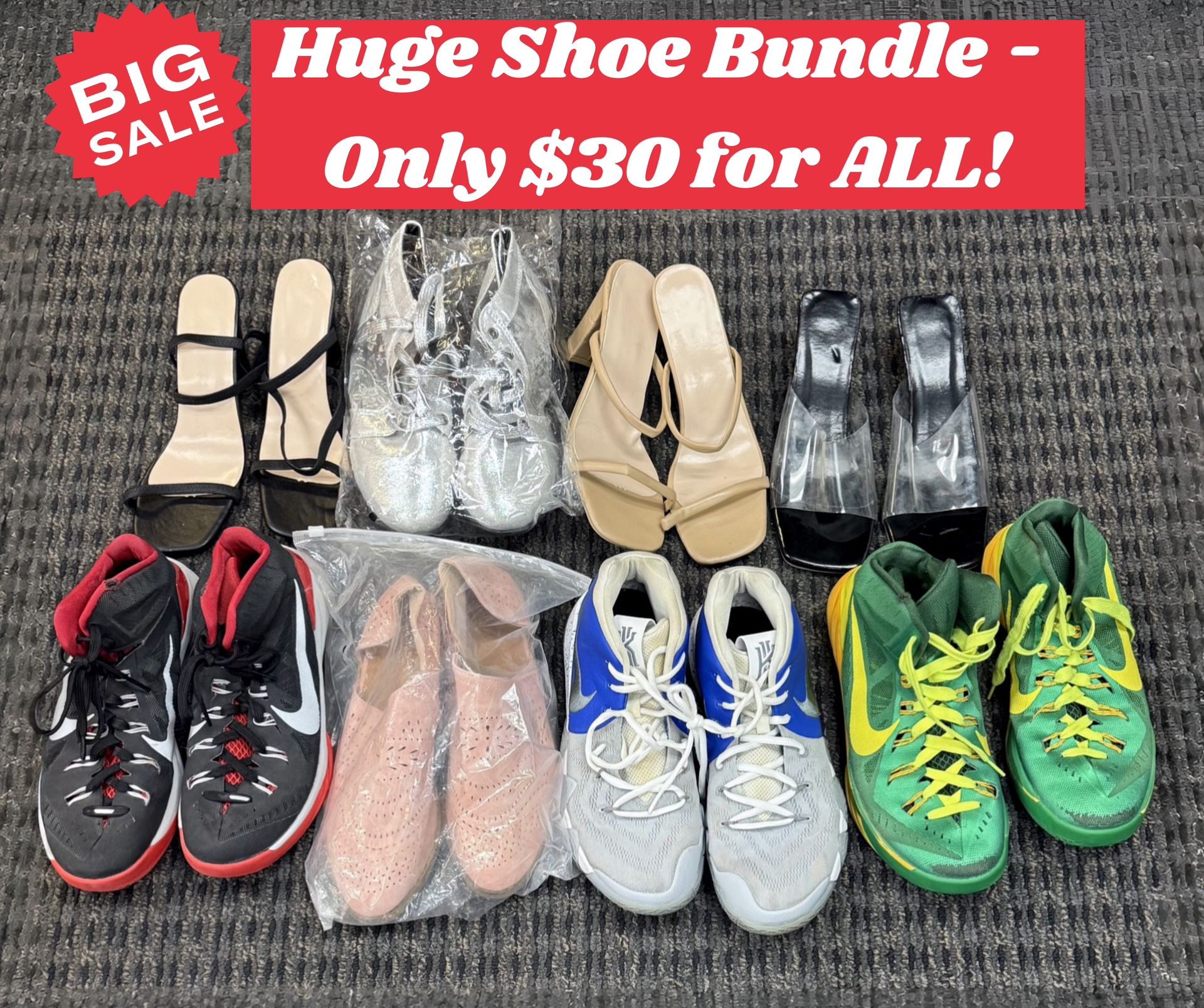 ⸻ 🔥 Huge Shoe Bundle - Only $30 for ALL! 🔥