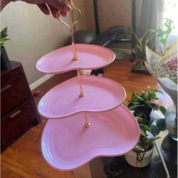 3 Sets Heart Shaped Cake Stand For Creative Wedding, Birthday Party, Candy, Dessert, Afternoon, High Tea ,Valentines Wedding, Birthday,Easter,Party Fa