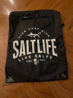 Salt Life Light Weight Nylon Drawstring Cinch Backpack