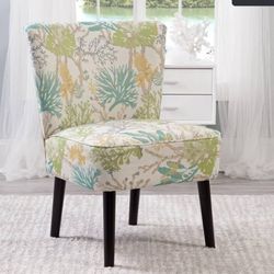Noga Penelope Upholstered Armless Side Chair with Curved Back