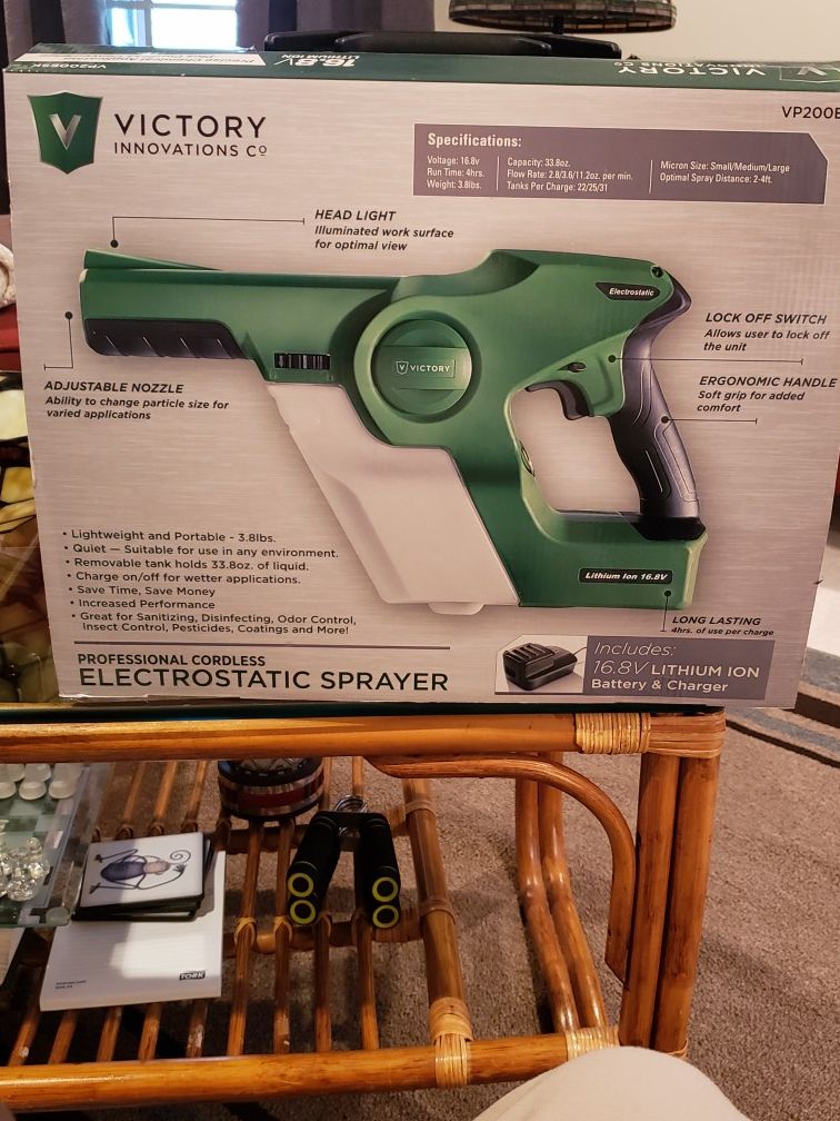 VICTORY handheld Battery operated, Electrostatic sprayer