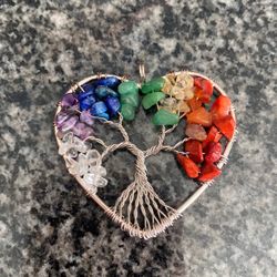 Natural Stones Heart Pendant 