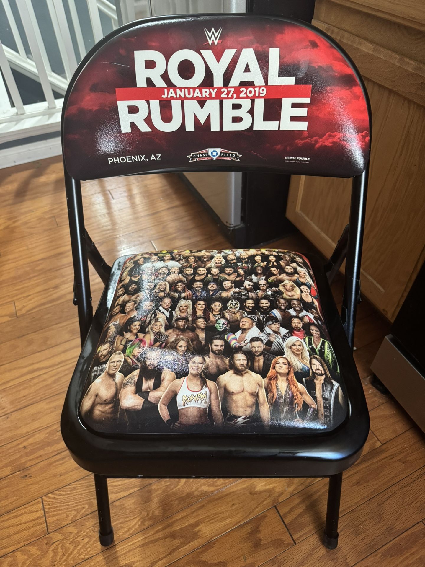 2019 WWE ROYAL RUMBLE COLLECTOR’S CHAIR - PRO WRESTLING MEMORABILIA