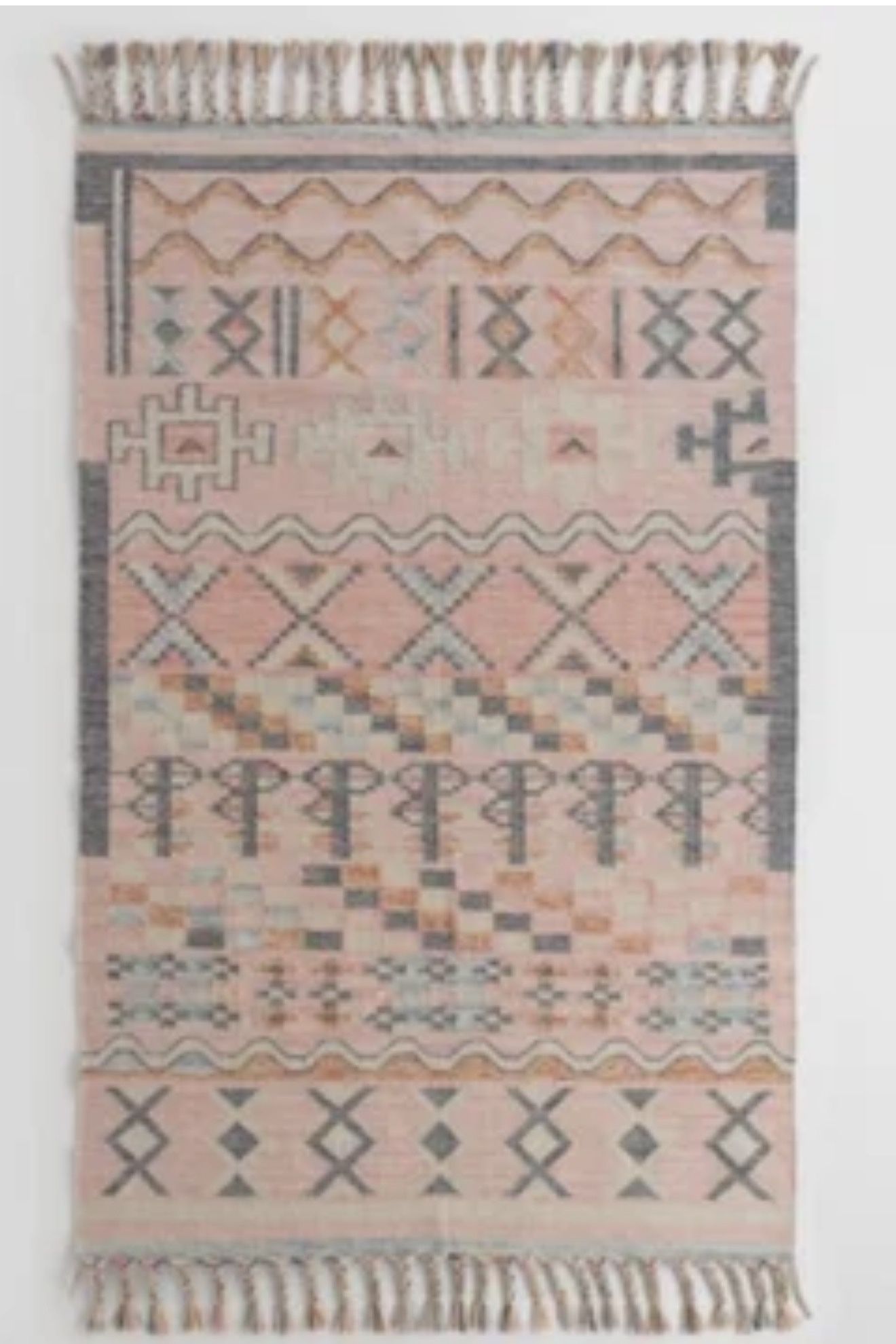 Pink Kilim Indoor Outdoor Rug – Boho Style 100х60