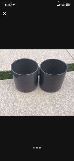 Two Mid Century Gainey Pots Charcoal Colar