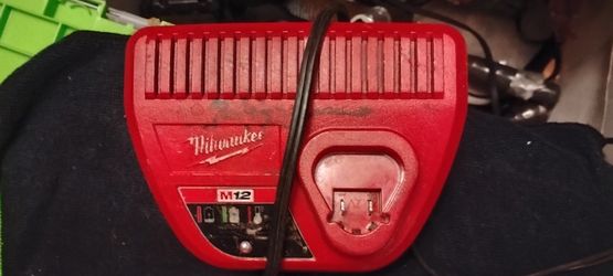 Milwaukee M12 Lithium-ion Battery Charger (Model 48-59-2401).