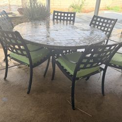 Outdoor Table With 6 Chairs 