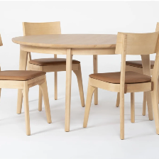 54 in Birch table and 6 dining chairs