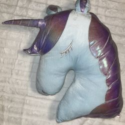 Justice Jumbo Shimmer Unicorn Squishy Pillow NWOT