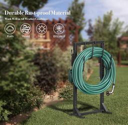 Metal Rust Resistant Garden Hose Holder Storage Rack New Condition