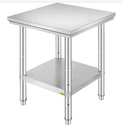 Stainless Steel Prep Table with Shelf Vevero 