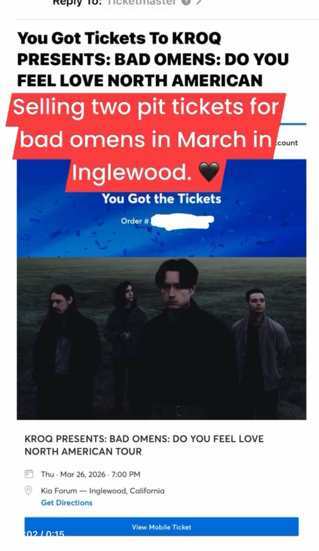 Bad Omens Tickets