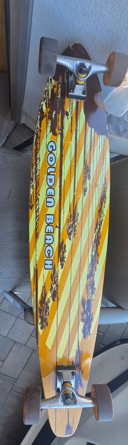Vintage golden beach long board