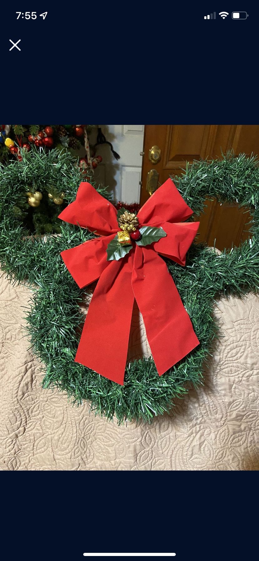 mickey mouse christmas wreathe