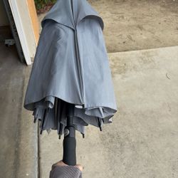 Gray Full-Size Golf Umbrella Windproof & Automatic Open