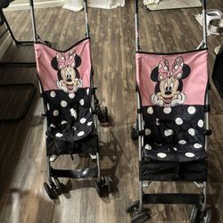 2 Minnie Mouse Strollers - Like New 