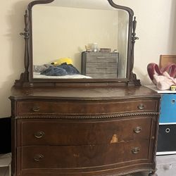 Antique Dresser With Mirror