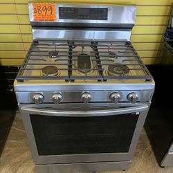 New Samsung 5 Burner Gas Stove With Air Fry 30โ Wide