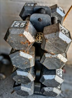 300!!!Lbs Hex Iron dumbbells set with small rack 20,25,30,35,40lbs pair#SET for sale OBO