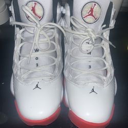 Jordan 6 Rings White/university Red 10.5