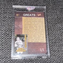  Rocky Marciano Vintage Boxing Greats #1 of 1 SGC 2 Boxing Card Pieces of the Past New Mint Sealed Limited Edition 