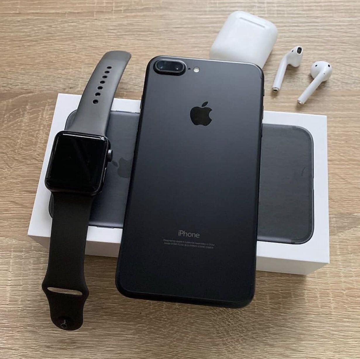 iPhone 7 Plus , Apple Watch , A set of Airpods
