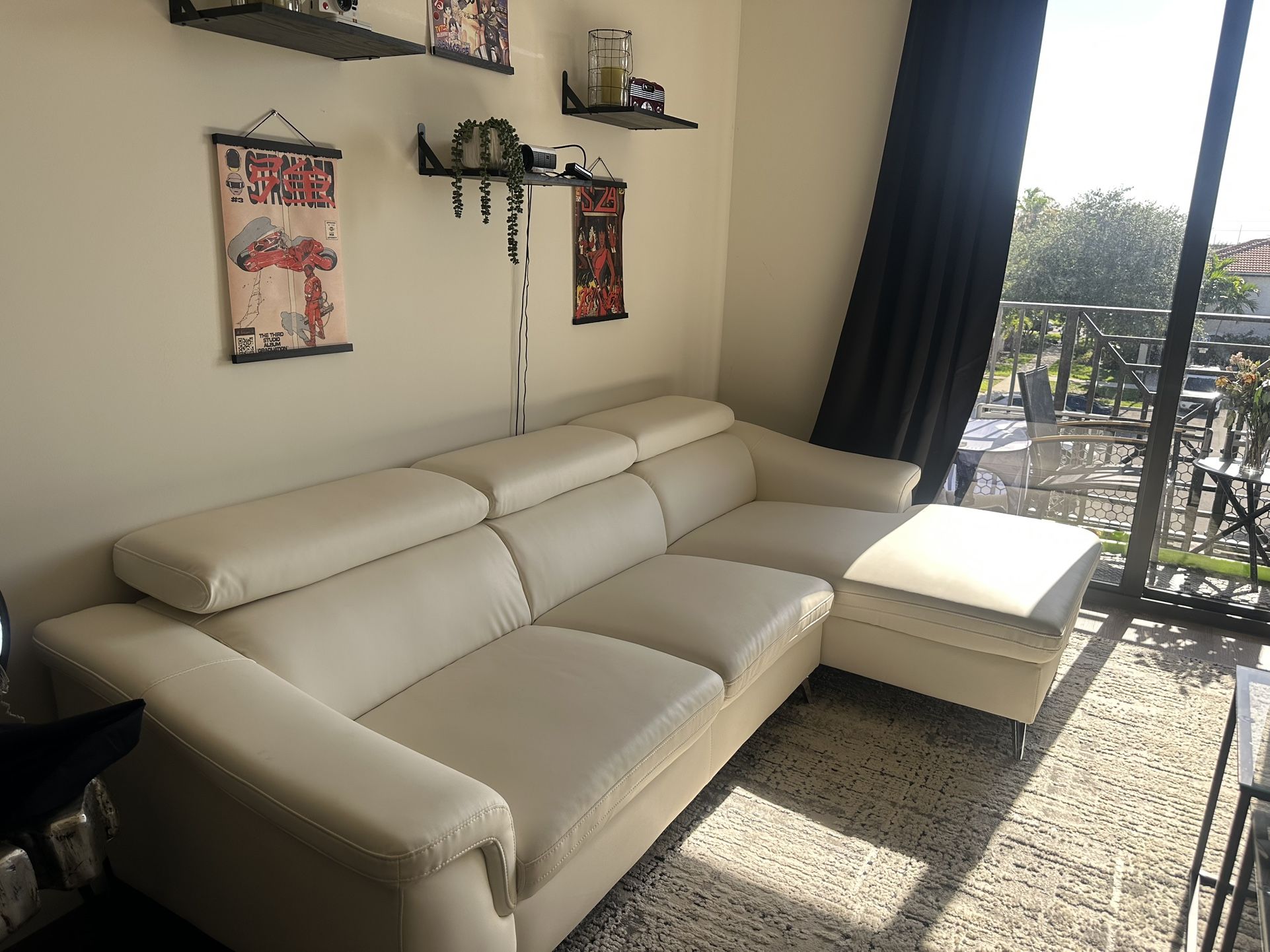 White Leather Sofa