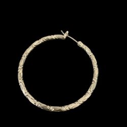 ONE SILVER HOOP EARRING 