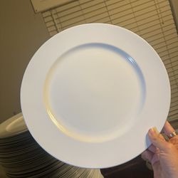 Plain White Charger Plates