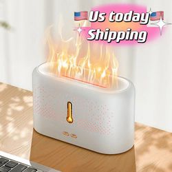 200ML USB Air Humidifier Oil Aroma Diffuser 3D Flame Mist Home Air Freshener