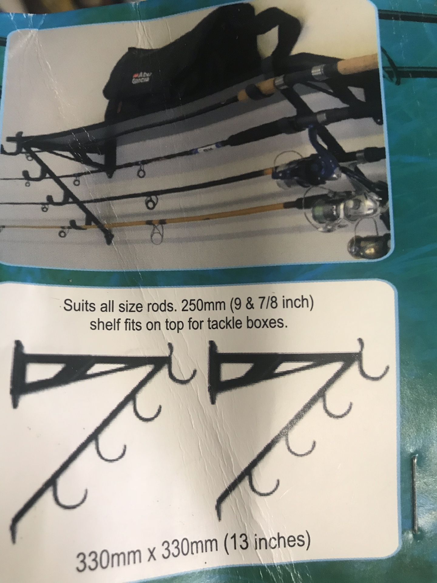 Fishing rod storage rack new in package five dollars I have many racks available
