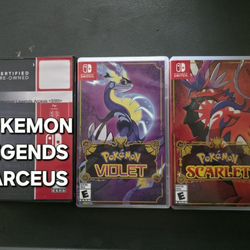 Nintendo Switch Pokemon Games ,Pokemon Scarlet, Violet And Legends Arceus 