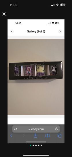 Tim Burton Nightmare Before Christmas Set Of 4 1.5  oz