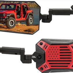 RED Mirrors Doors Off Compatible with 2018-2023 Wrangler JL/JLU & Gladiator JT