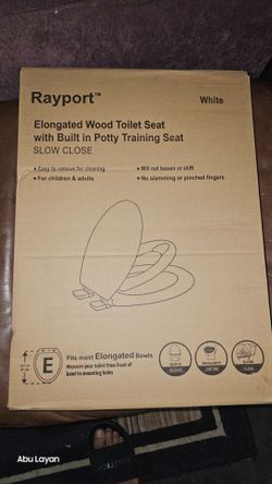 Rayport Elongated Wood Toilet Seat with Potty Training Seat