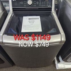 5.5 Cu. Ft. Smart Top Load Washer In Graphite Steel With Impeller, Never Rust Drum 