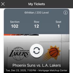 Phoenix Suns Vs L.A Lakers | Tue Dec 23