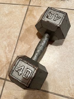 40 lb Cast Iron Hex Dumbbell