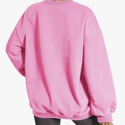 Pink Oversized Crew Sweatshirt Size Small