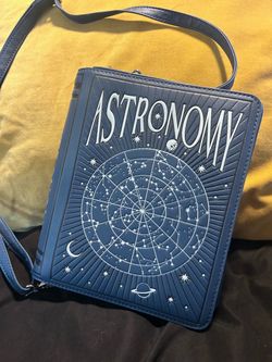 Astronomy Book-Shaped Crossbody purse Bag