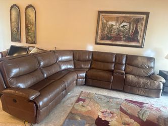 Leather Round Sofa