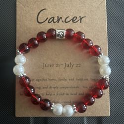 Cancer Birthstone/ Zodiac Bracelets