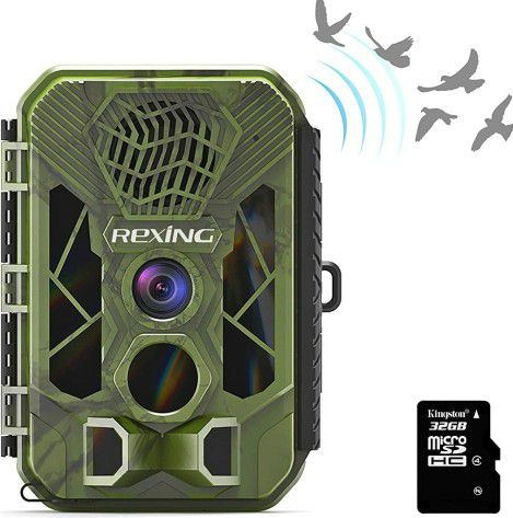 $200+tax on Amazon, REXING H3 Electronic Animal Caller Trail CAM W/ 2.8” LCD,2.7K Video +20MP Photo,Night Vision,.2s Trigger,100FT Range,512GB,16 Mont