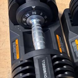 Only 1 Adjustable Dumbbell 25lb  Home Gym at Home Workout W-75