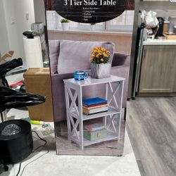 Wood Deluxe Three Tier Side Table