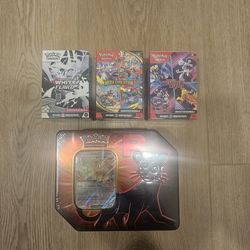 Pokemon TCG booster bundles and tin