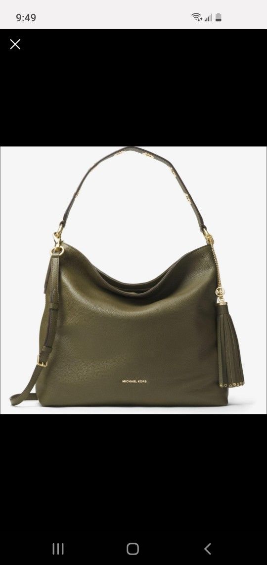Michael Kors Olive Brooklyn Shoulder Bag 